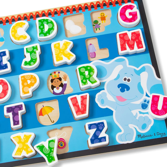 Melissa & Doug Blue's Clues & You! Wooden Chunky Puzzle - Alphabet (26 Pieces)