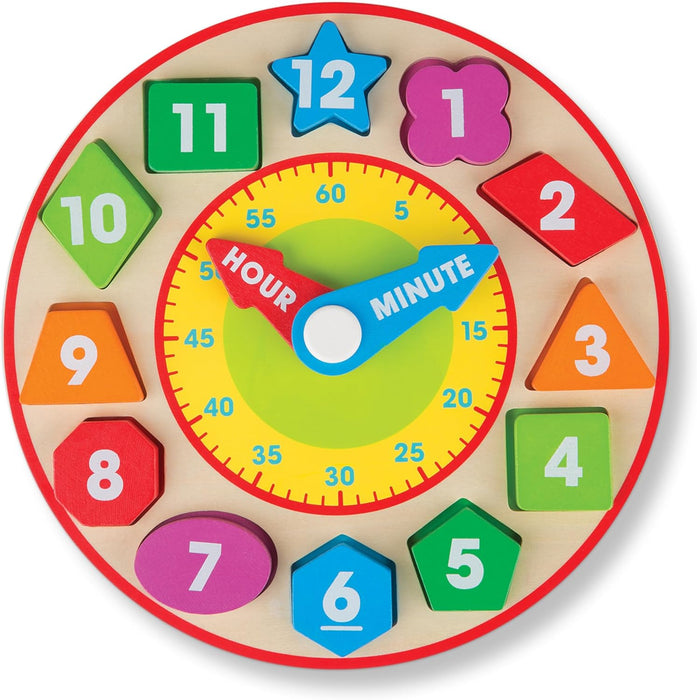 Melissa & Doug Shape Sorting Wooden Clock