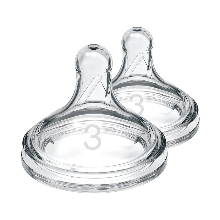 Dr Brown's Level 3 (Medium-Fast Flow) Wide-Neck Silicone Nipples (2-Pack)