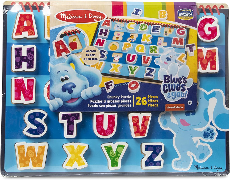 Melissa & Doug Blue's Clues & You! Wooden Chunky Puzzle - Alphabet (26 Pieces)