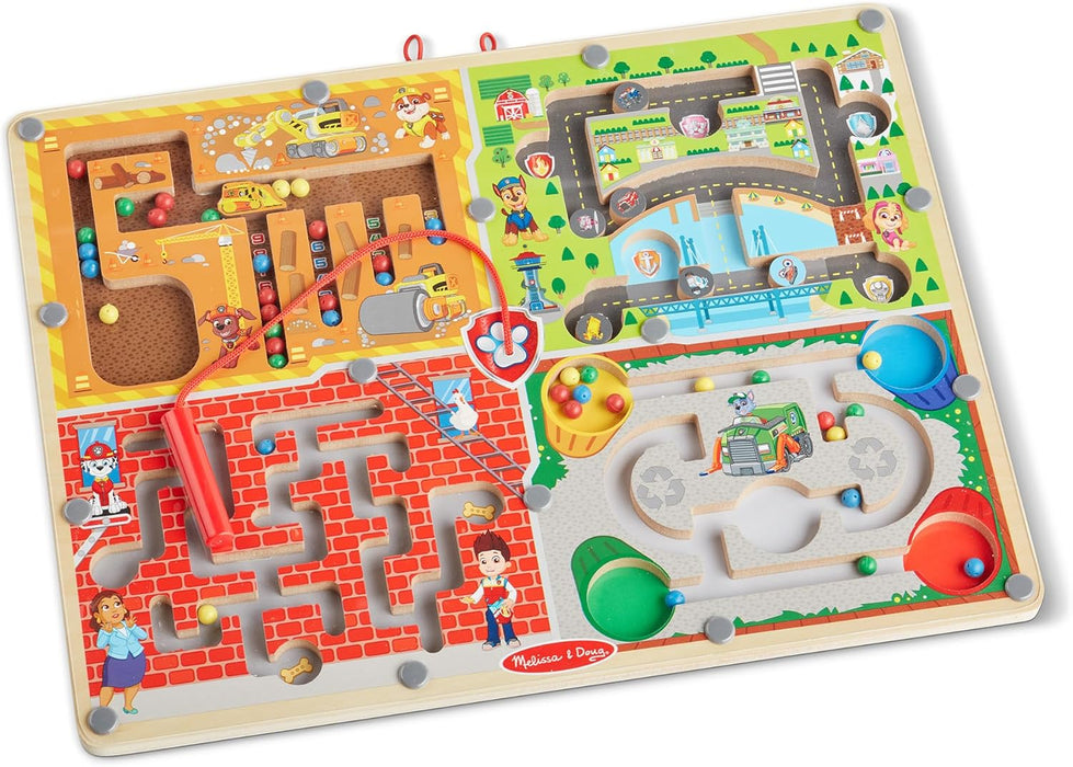 Melissa & Doug PAW Patrol Wooden 4-in-1 Magnetic Wand Maze Board