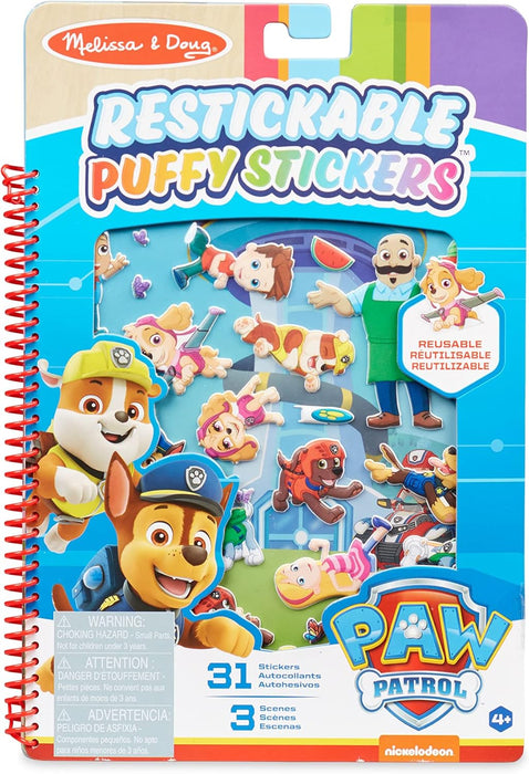 Melissa & Doug PAW Patrol Restickable Puffy Stickers - Adventure Bay