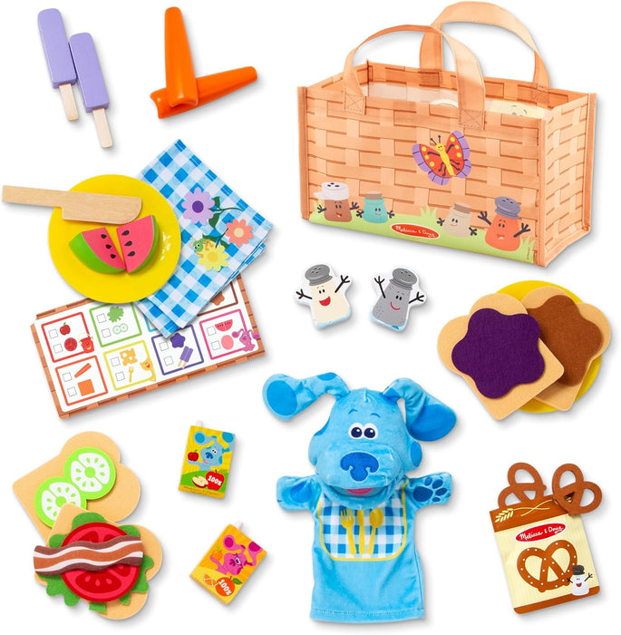 Melissa & Doug Blue’s Clues & You! Share with Blue Picnic Play Set with Hand Puppet