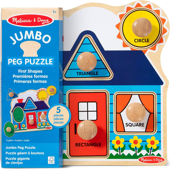 Melissa & Doug First Shapes Jumbo Knob Wooden Puzzle