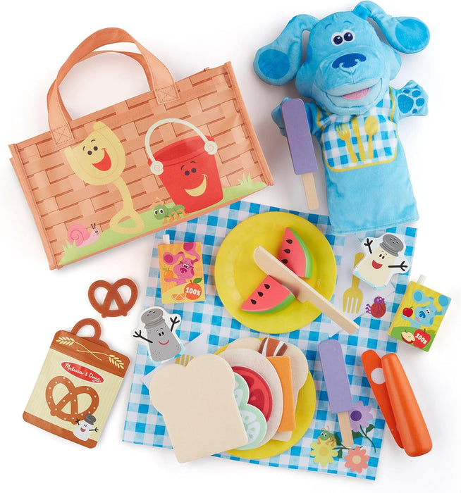 Melissa & Doug Blue’s Clues & You! Share with Blue Picnic Play Set with Hand Puppet