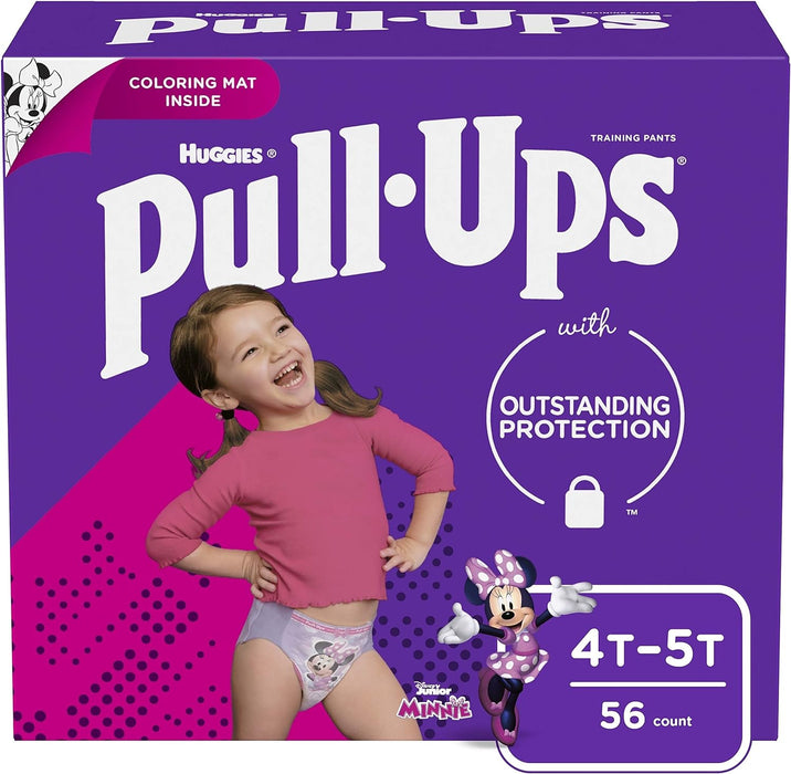 Huggies Giga Pull-Ups® Learning Designs® for Girls Training Pants, 4T to 5T (38-50lbs), Pack of 56