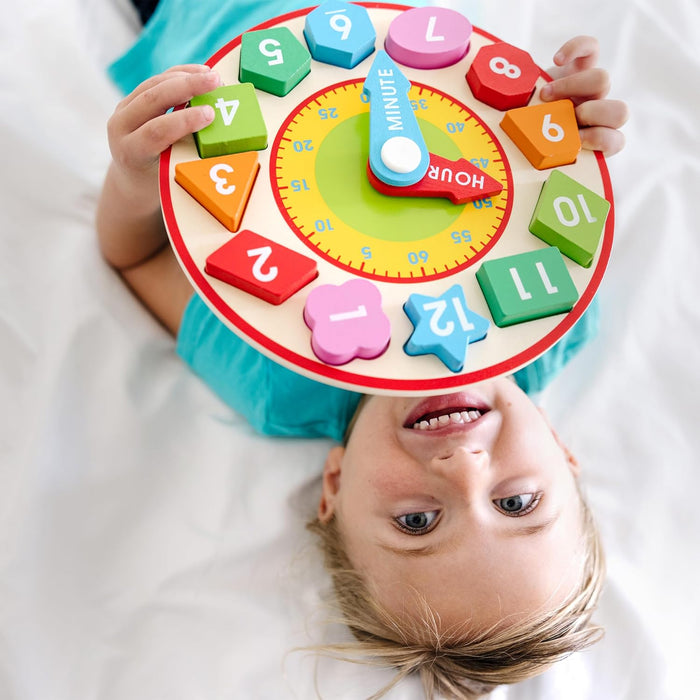 Melissa & Doug Shape Sorting Wooden Clock