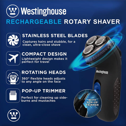 WESTINGHOUSE MENS RECHARGEABLE ROTARY SHAVER - Preggy Plus