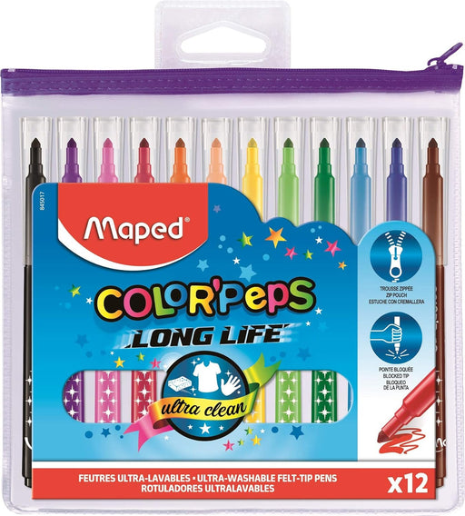 Maped Marker Ultra Washable Color'Peps + Case, 12 count - Preggy Plus