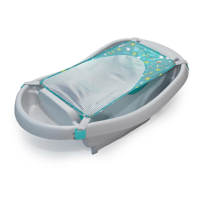 Ingenuity Comfy Clean Deluxe Newborn to Toddler Baby Bathtub, 3-in-1 with Removable Sling, Grey