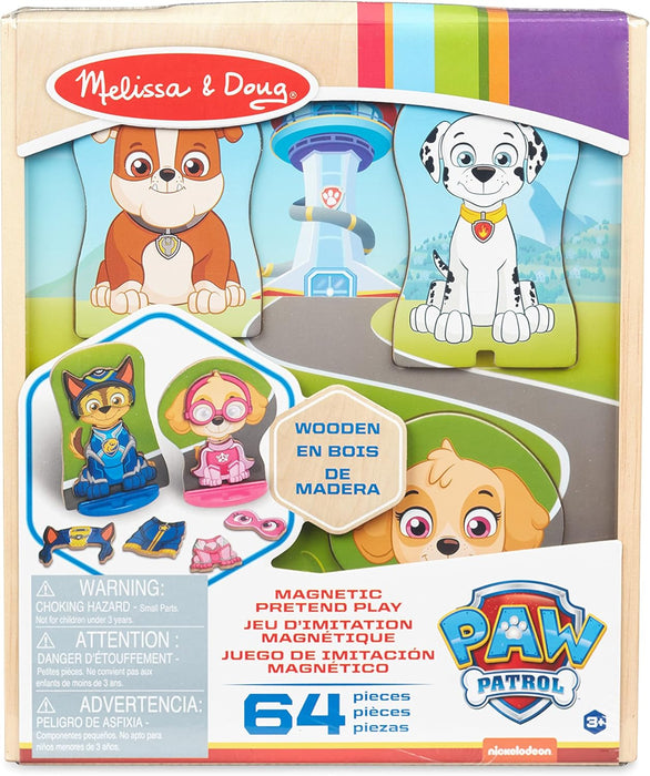 Melissa & Doug PAW Patrol Wooden Magnetic Pretend Play (64 Pieces)