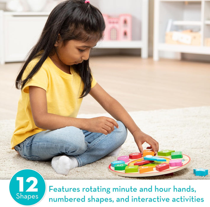 Melissa & Doug Shape Sorting Wooden Clock