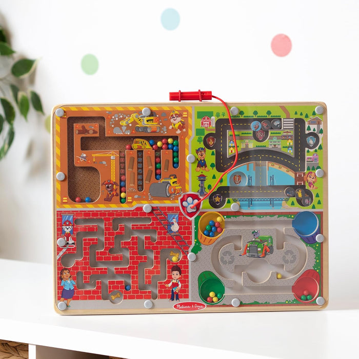 Melissa & Doug PAW Patrol Wooden 4-in-1 Magnetic Wand Maze Board