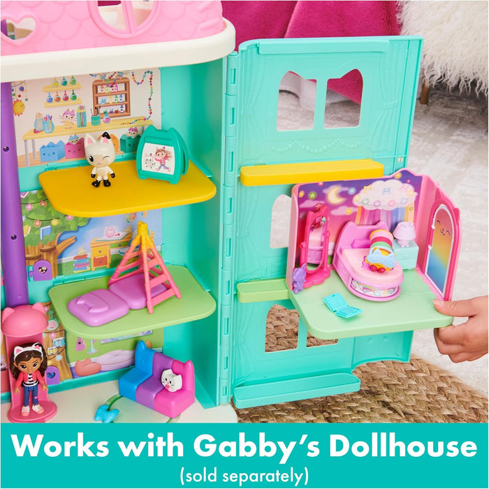 Gabby’s Dollhouse, Sweet Dreams Bedroom with Pillow Cat Figurine