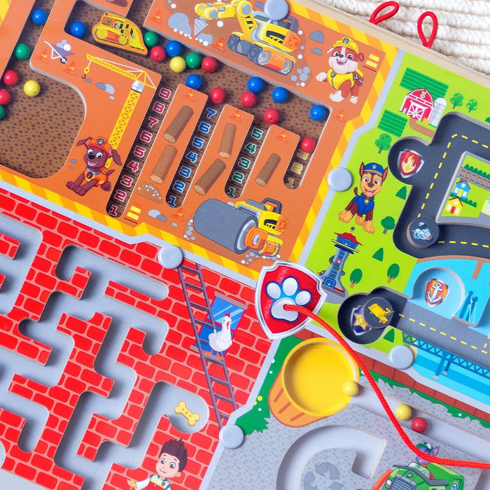 Melissa & Doug PAW Patrol Wooden 4-in-1 Magnetic Wand Maze Board