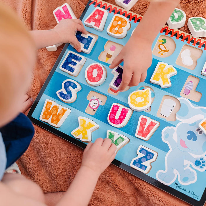 Melissa & Doug Blue's Clues & You! Wooden Chunky Puzzle - Alphabet (26 Pieces)