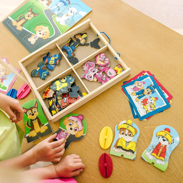 Melissa & Doug PAW Patrol Wooden Magnetic Pretend Play (64 Pieces)