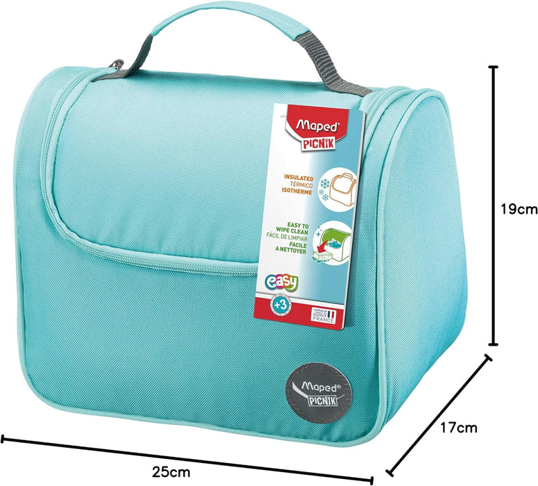 Maped Picnik Insulated Lunch Bag & Large Snack Box Bundle - Turquoise