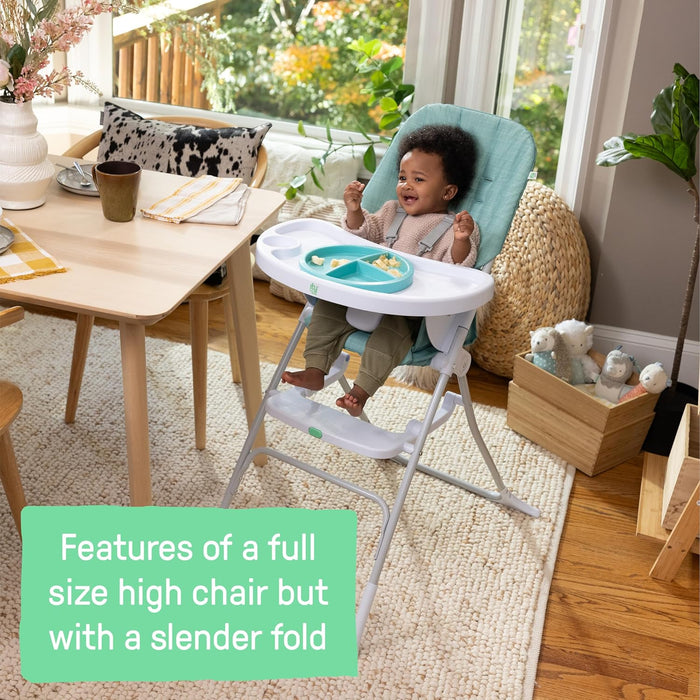 ity by Ingenuity Sun Valley Compact Folding High Chair (Teal)