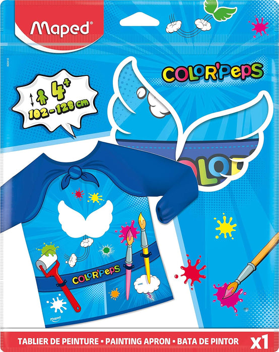 MAPED Color'Peps Superheros Painting Apron for Kids, Blue - Preggy Plus