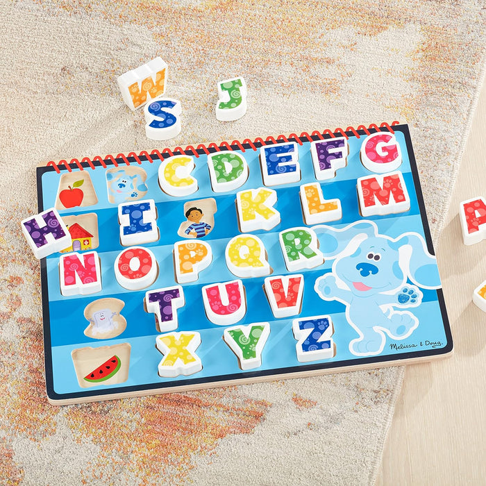 Melissa & Doug Blue's Clues & You! Wooden Chunky Puzzle - Alphabet (26 Pieces)