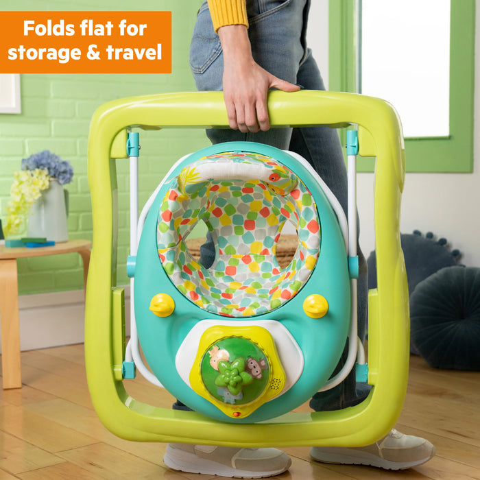 Bright Starts Wanderlights 2-in-1 Baby Walker, Blue Green