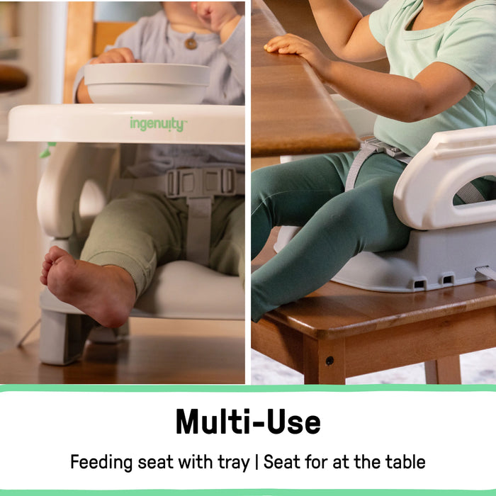 Ingenuity Deluxe Comfort Folding Baby Booster - Grey