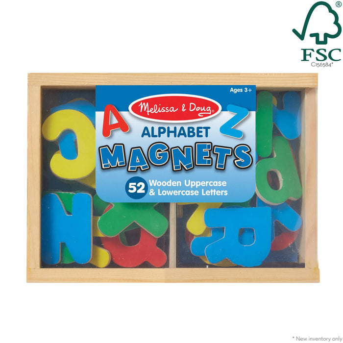 Melissa & Doug Wooden Letter Alphabet Magnets