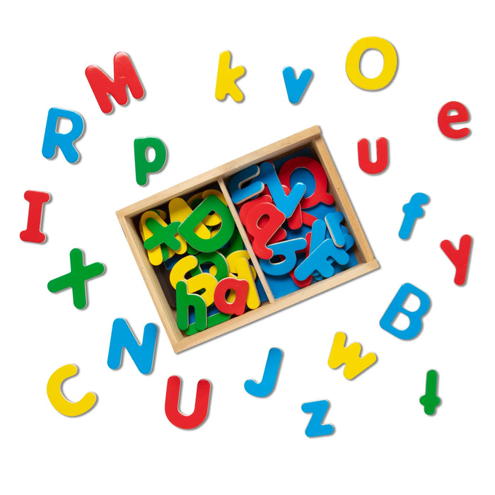 Melissa & Doug Wooden Letter Alphabet Magnets