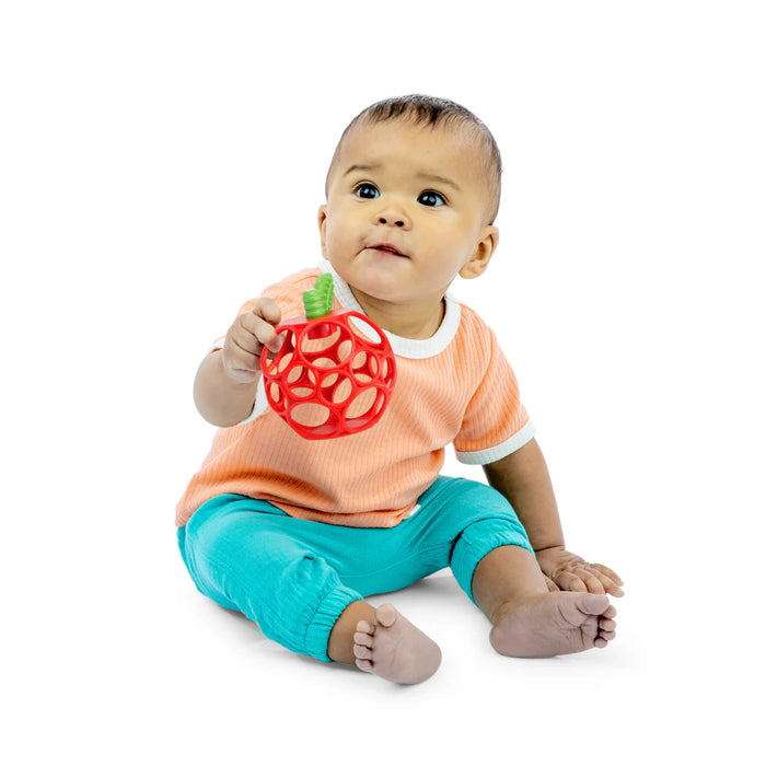 Bright Starts Hold My Own Easy-Grasp Teether Toy - Apple - Preggy Plus