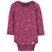 Gerber 3-Pack Baby Girls Apple Bouquets Long Sleeve Onesies® Bodysuits, 12 Months (342306Y G02 NB3 12M) - Preggy Plus