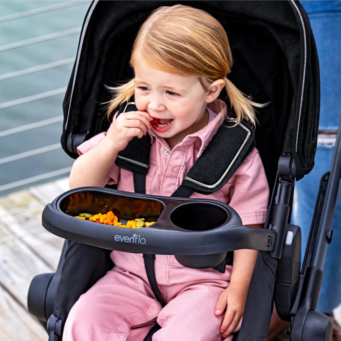 Evenflo Pivot Xpand Travel System with LiteMax Infant Car Seat - Ayrshire Black - Preggy Plus