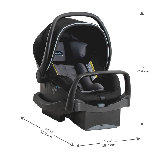 Evenflo Pivot Xpand Travel System with LiteMax Infant Car Seat - Ayrshire Black - Preggy Plus