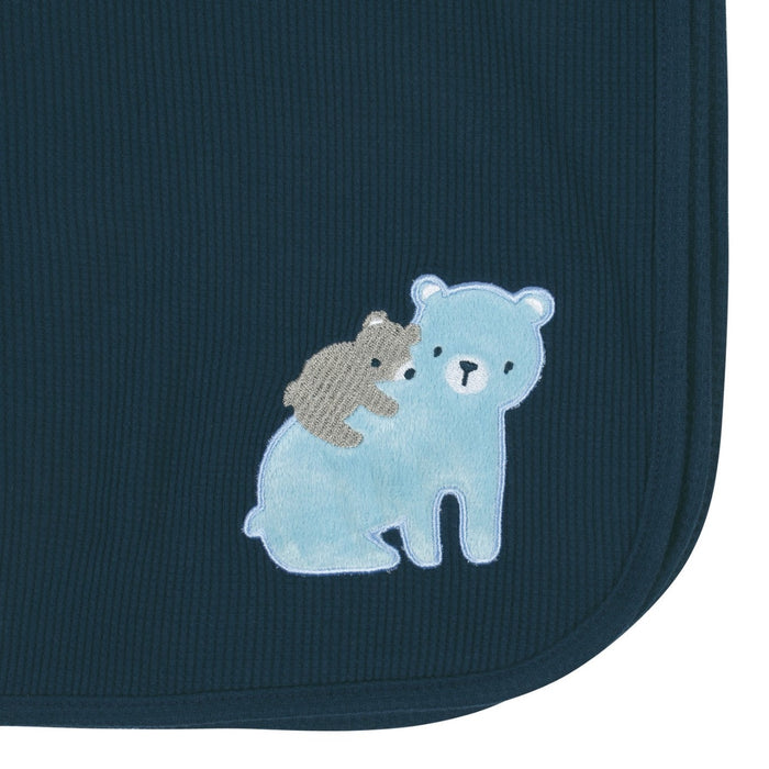 Gerber Baby Boy 2PK Thermal Blanket, Bear (1356321DA B01 OSZ) - Preggy Plus