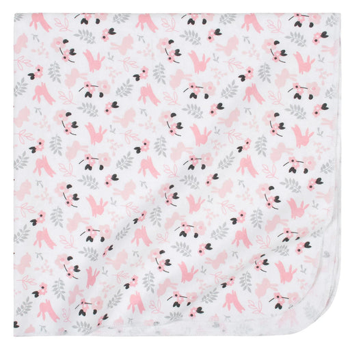 Gerber Baby Girl 4PK Flannel Blanket, Bunnies (1205241DA G01 OSZ) - Preggy Plus