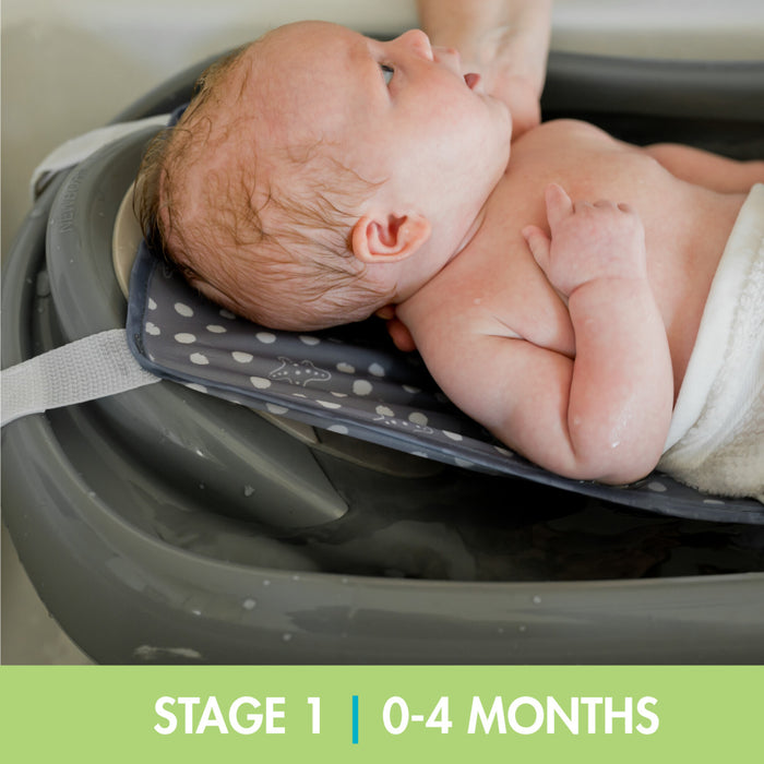 The First Years Sure Comfort Renewed Baby Bathtub - Grey - Preggy Plus