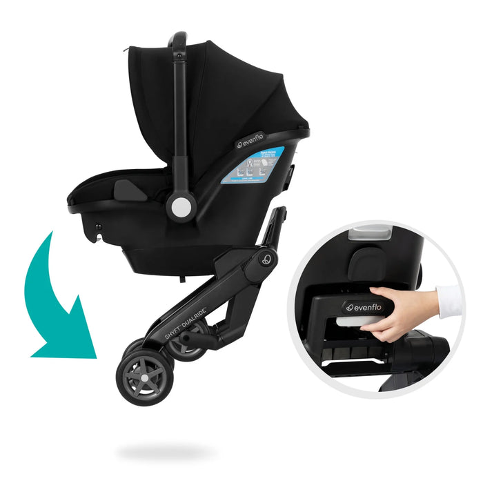 Evenflo Shyft DualRide Infant Car Seat Stroller Combo - Beaufort - Preggy Plus
