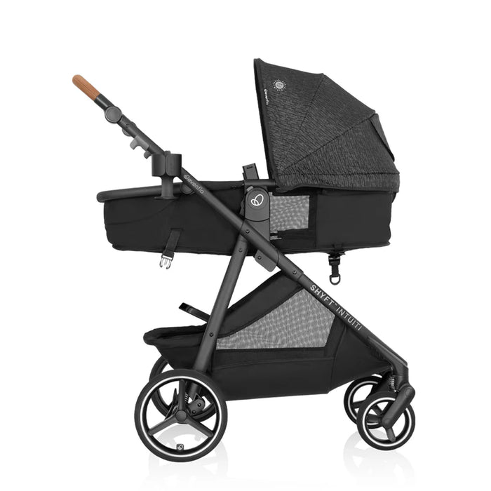 Evenflo Shyft Intuiti Travel System With Revolve180 LiteMax NXT Rotating Infant Car Seat (Black Shale)