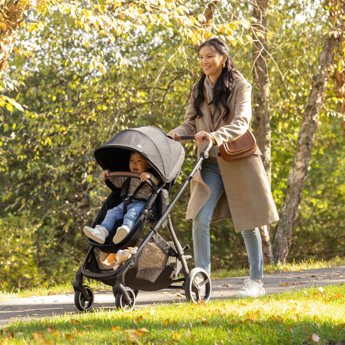Evenflo Shyft Intuiti Travel System With Revolve180 LiteMax NXT Rotating Infant Car Seat (Black Shale)