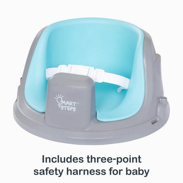 Baby Trend Smart Steps Explore N’ Play 5-in-1 Activity to Booster Seat - Blue Safari Fun - Preggy Plus