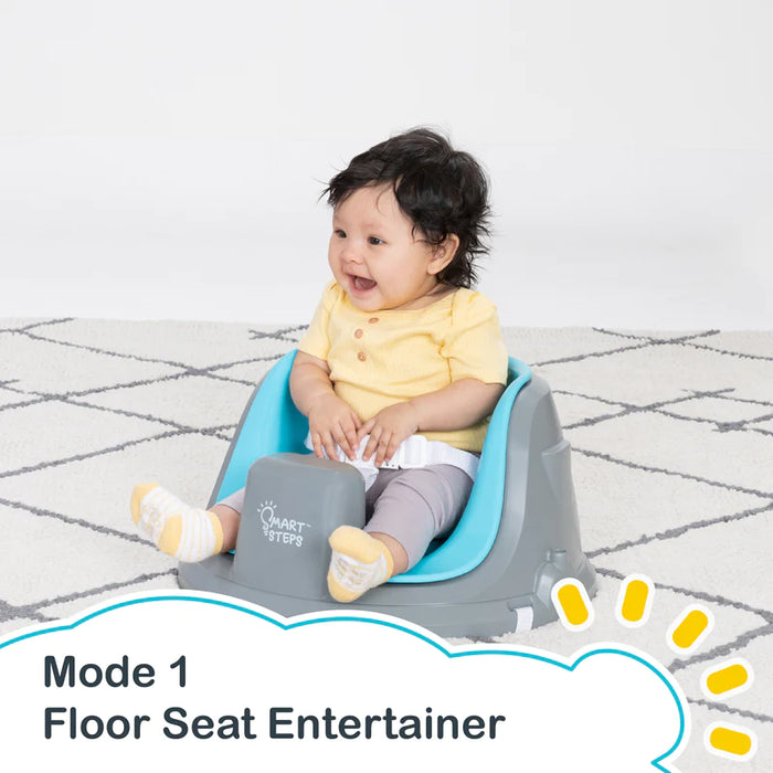 Baby Trend Smart Steps Explore N’ Play 5-in-1 Activity to Booster Seat - Blue Safari Fun - Preggy Plus