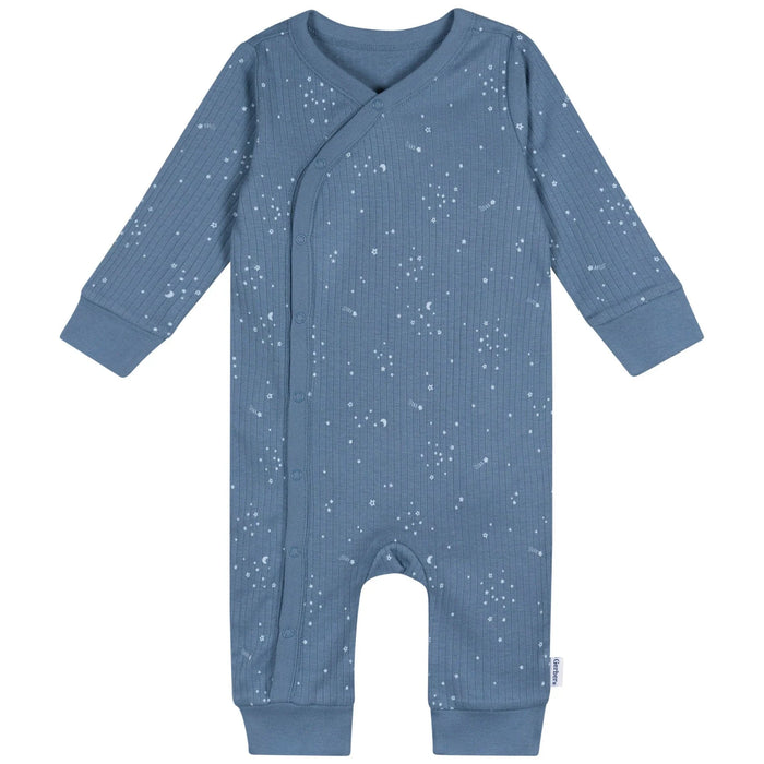 Gerber Baby Boys Blue Stars Footless Pajamas, Newborn (645315 B02 NB2) - Preggy Plus