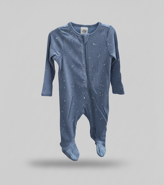 Gerber 2-Pack Boys Blue Stars Sleep n Play Pajamas, 6-9 Months (645665 B02 NB2 6-9M)
