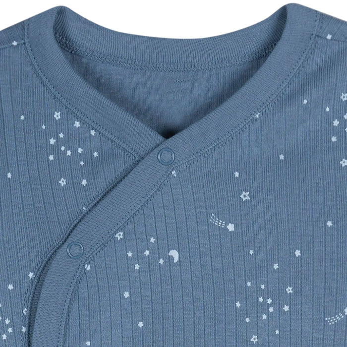 Gerber Baby Boys Blue Stars Footless Pajamas, Newborn (645315 B02 NB2) - Preggy Plus