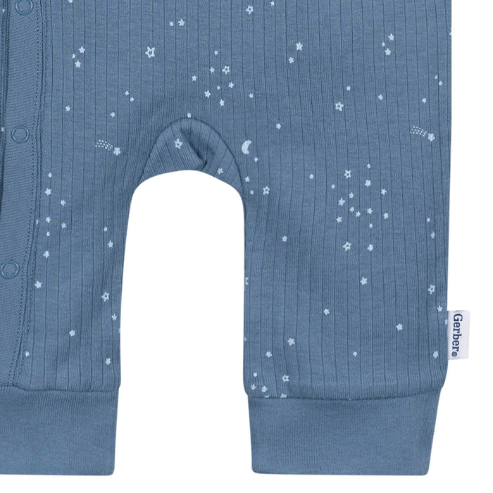 Gerber Baby Boys Blue Stars Footless Pajamas, Newborn (645315 B02 NB2) - Preggy Plus