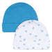 Gerber 2-Pack Baby Boys Boy Stars Caps (219302438 BOY NB5) - Preggy Plus