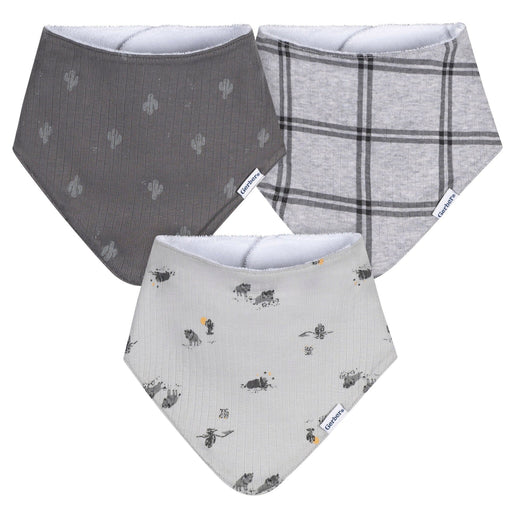 Gerber 3-Pack Baby Boys Buffalo Bandana Bib (645703 B01 OSZ) - Preggy Plus