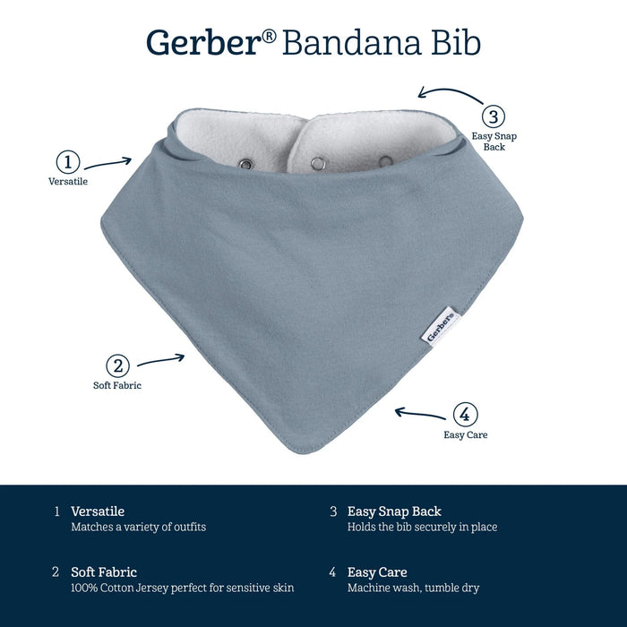 Gerber 3-Pack Baby Boys Buffalo Bandana Bib (645703 B01 OSZ) - Preggy Plus