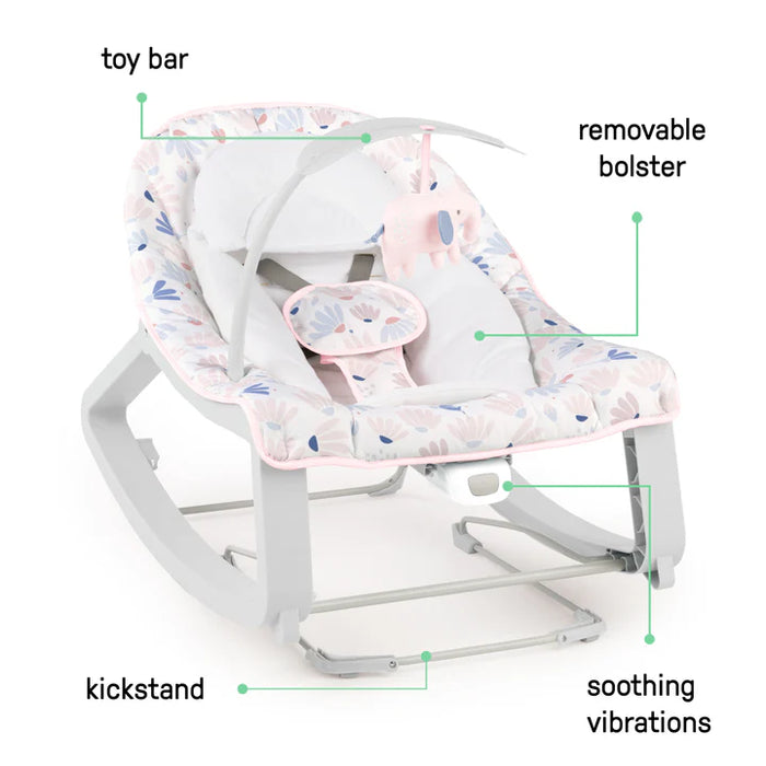 Ingenuity Keep Cozy 3-in-1 Grow with Me Bouncer & Rocker - Burst