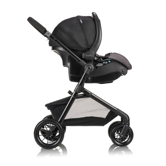 Evenflo Pivot Modular Travel System with LiteMax Infant Car Seat - Casual Gray - Preggy Plus